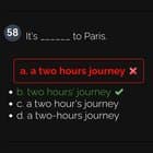 Why is it "two hours' journey"?